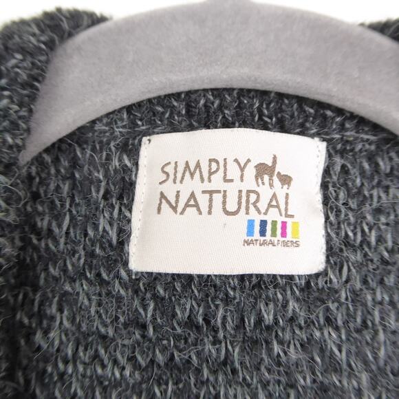 Simply Natural Cardigan Womens One Size Alpaca Blend Open Front Cozy Minimalist - Picture 4 of 10